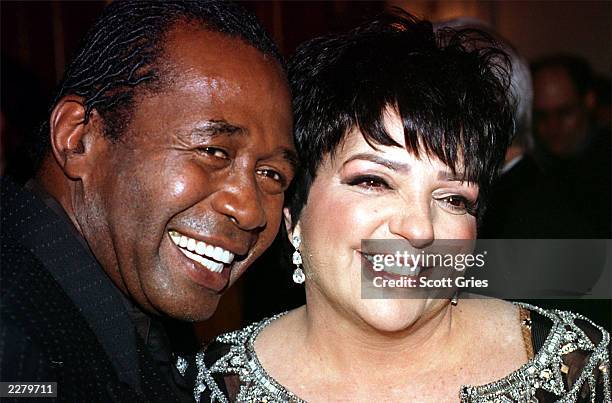 Ben Vereen and Liza Minnelli in the green room before the Drama League's Tribute to Liza Minnelli in New York City, 1/31/00.