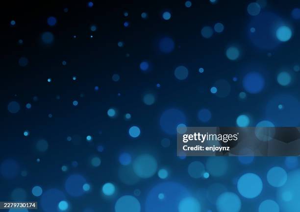 glittering abstract blue christmas lights - string lights on black background stock illustrations