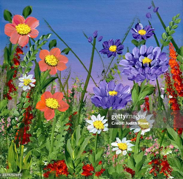 beautiful garden - backyard background stock illustrations