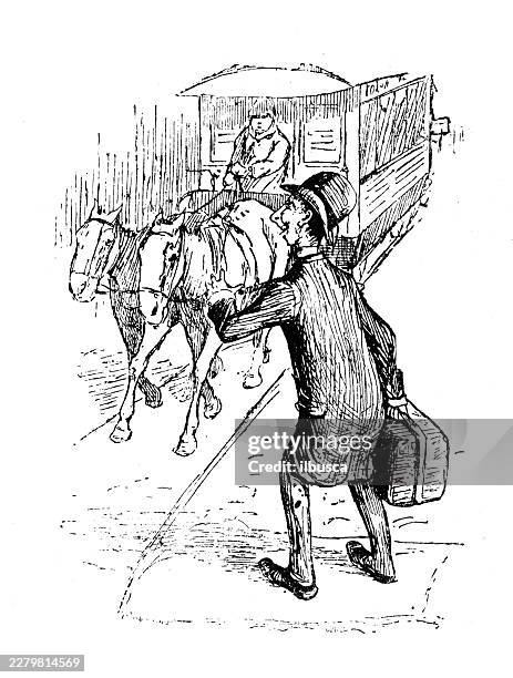 calling the coach - talking to cab driver stock illustrations