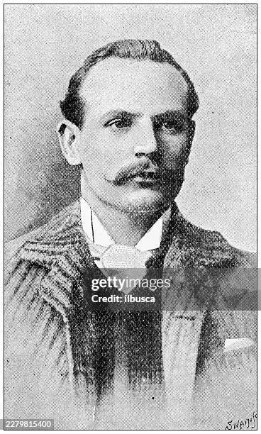 portrait of athlete: guy nickalls, rowing - rowing team stock illustrations