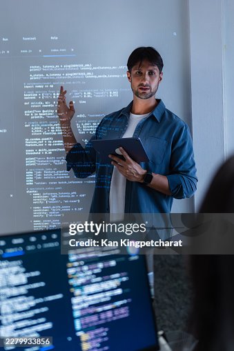 Software Developer Discussing LLM Integration and Backend Logic with Team Members. Software Developer Discussing LLM Integration and Backend Logic with Team Members.