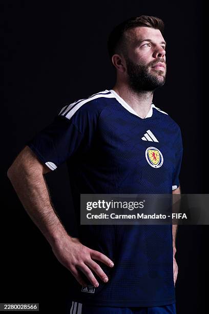 Grant Hanley of Scotland poses for a portrait during the official FIFA World Cup 2026 portrait session on June 02, 2026 in Fort Lauderdale, Florida.