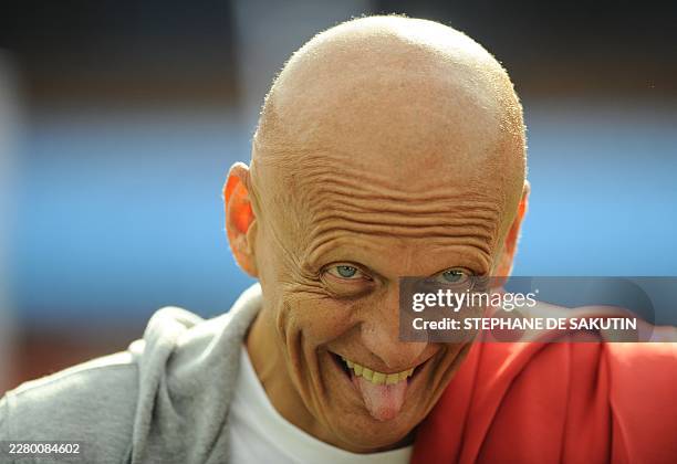 Former referee Pierluigi Colina poses on July 1, 2010 during a 6v6 tournament called Global Beer Champions at Loftus Versfeld Stadium in Pretoria,...
