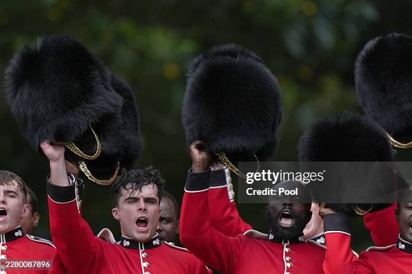 Grenadier Guards Are Presented New Colours At Buckingham Palace Grenadier Guards Are Presented New Colours At Buckingham Palace