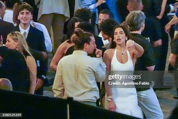 Singer Dua Lipa is seen ahead of Dua Lipa and Callum Turner wedding at Piazza Croce Dei Vespri on June 05, 2026 in Palermo, Italy.