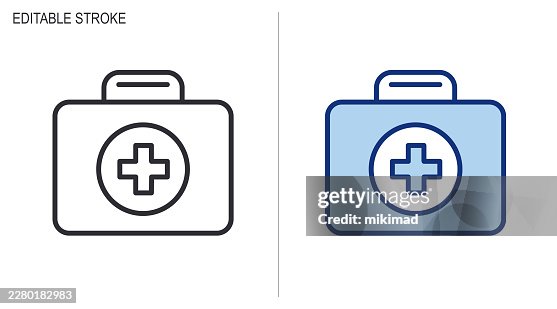 First Aid Kit Icon Set. Editable stroke. Vector, EPS10 First Aid Kit Icon Set. Editable stroke. Vector, EPS10