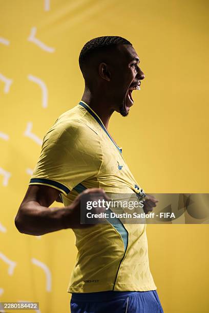 Raayan Frame Tonal effects have been applied to this image) Rayan of Brazil poses ...