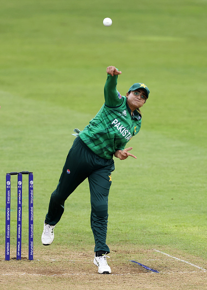 Pakistan Rameen Api Rameen Shamim of Pakistan bowls during the ICC Women's T20 World Cup ...