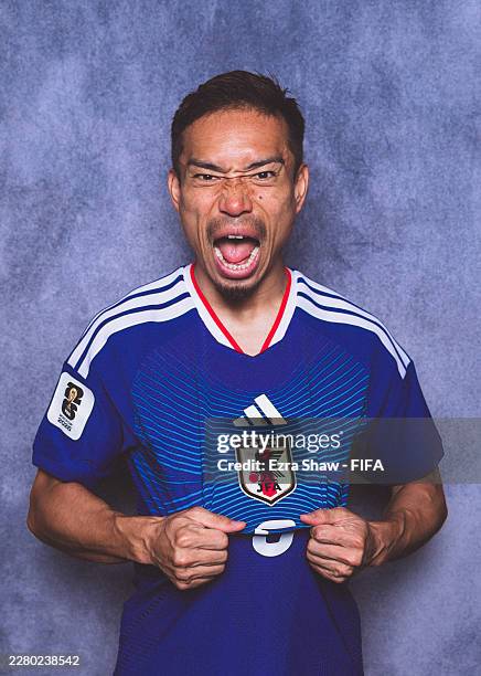 Yuto Nagatomo of Japan poses for a portrait during the official FIFA World Cup 2026 portrait session on June 05, 2026 in Monterrey, Mexico.
