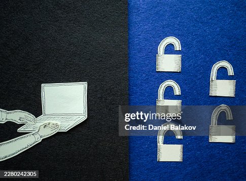 Hacker Hands Accessing Laptop For Cyber Attack And Data Breach Hacker Hands Accessing Laptop For Cyber Attack And Data Breach