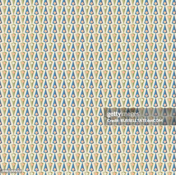 blue green geometric pyramid seamless pattern background - diamond pattern seamless stock illustrations