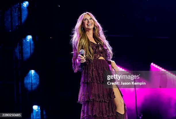Carly Pearce performs during day three of the 2026 CMA Fest at Nissan Stadium on June 06, 2026 in Nashville, Tennessee.