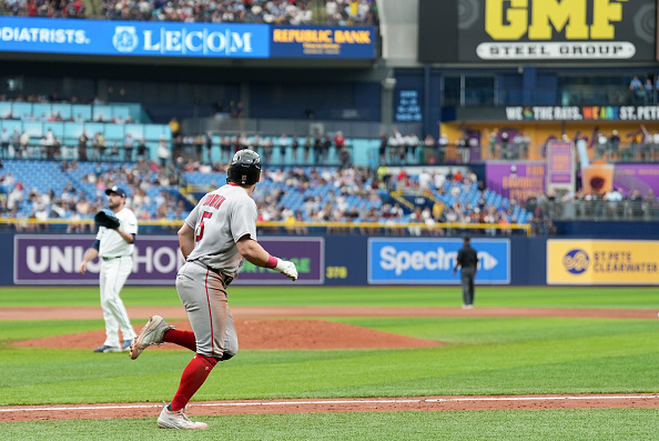 Caleb Rounds Caleb Durbin of the Boston Red Sox rounds the bases after hitting a ...