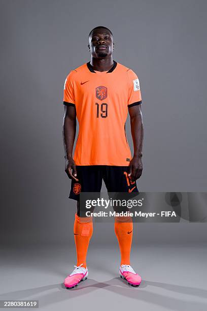 Brian Brobbey of Netherlands poses for a portrait during the official FIFA World Cup 2026 portrait session on June 06, 2026 in White Plains, New York.