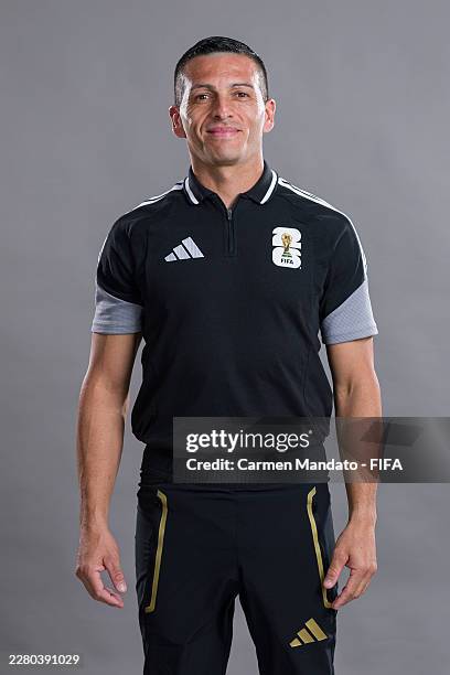 Assistant Referee, Gabriel Chade, poses for a portrait during the official FIFA World Cup 2026 portrait session on June 06, 2026 in Miami, Florida.
