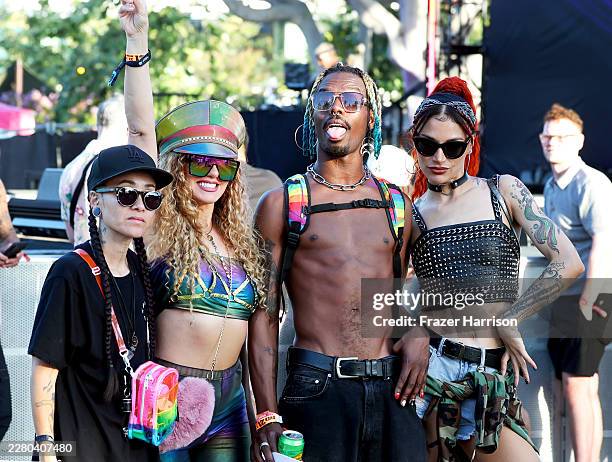 Festivalgoers attend the 2026 OUTLOUD Music Festival At WeHo Pride at West Hollywood Park on June 07, 2026 in West Hollywood, California.