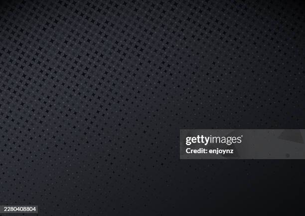 dark gray and black curved stars grid pattern background - retro diamond pattern stock illustrations
