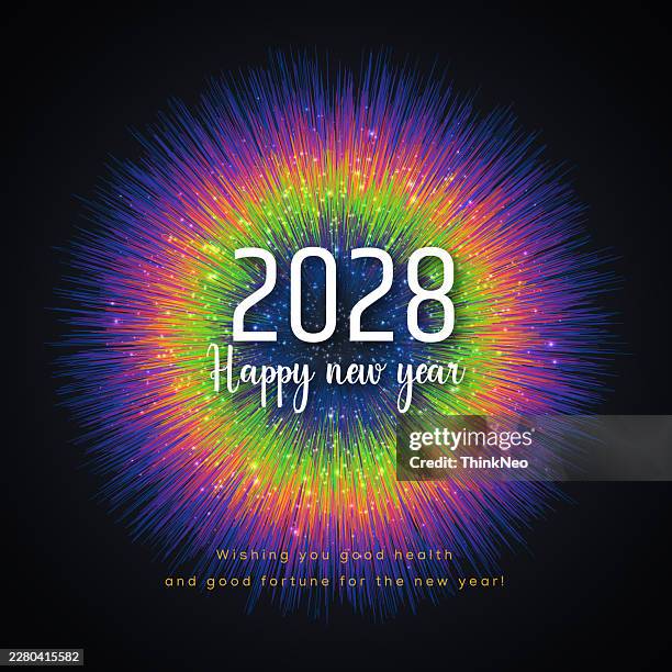 new year fireworks background - confetti explosion stock illustrations