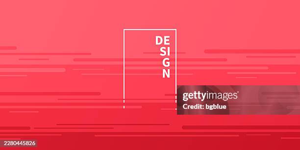 abstract design with horizontal lines and red gradient - trendy background - sunset time lapse stock illustrations