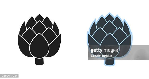 artichoke. icons for design - editable icon - artichoke simple stock illustrations