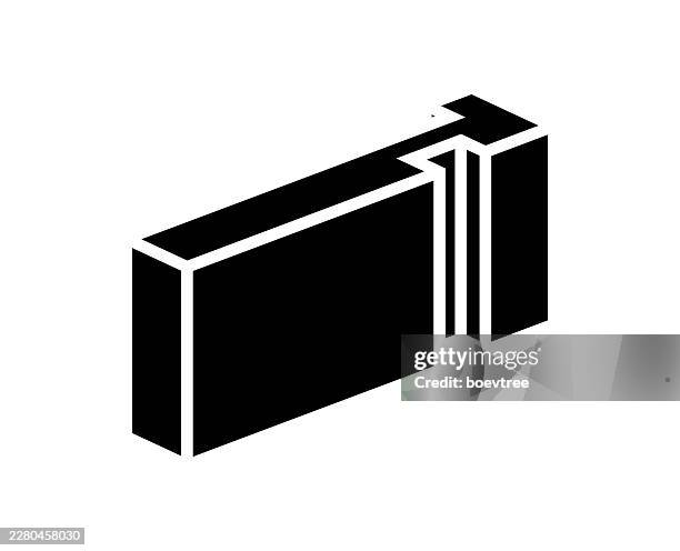 abstract black and white 3d perspective geometric cube widget model structure pattern - 3d architecture model stock illustrations
