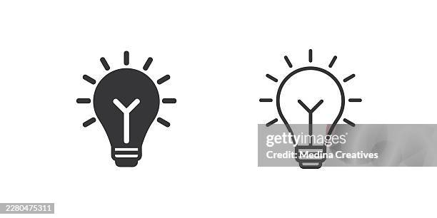 idea icons. glyph solid and line series icon. - world language class stock illustrations