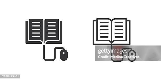 e-learning icons. glyph solid and line series icon. - world language class stock illustrations