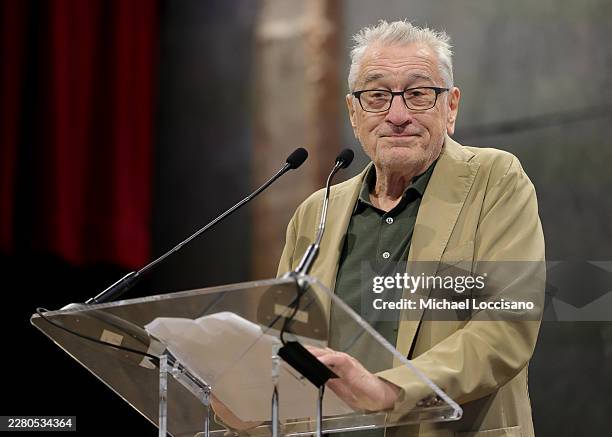 Robert De Niro speaks onstage at the Director's Brunch during the 2026 Tribeca Festival at City Winery on June 08, 2026 in New York City.