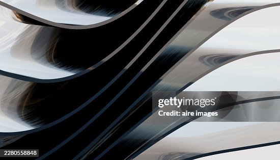 Abstract flowing wave pattern creating dynamic black and white contrast Abstract flowing wave pattern creating dynamic black and white contrast