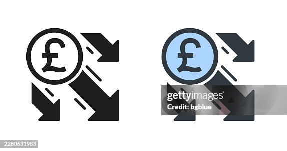 Pound decrease. Icons for design - Editable icon Pound decrease. Icons for design - Editable icon