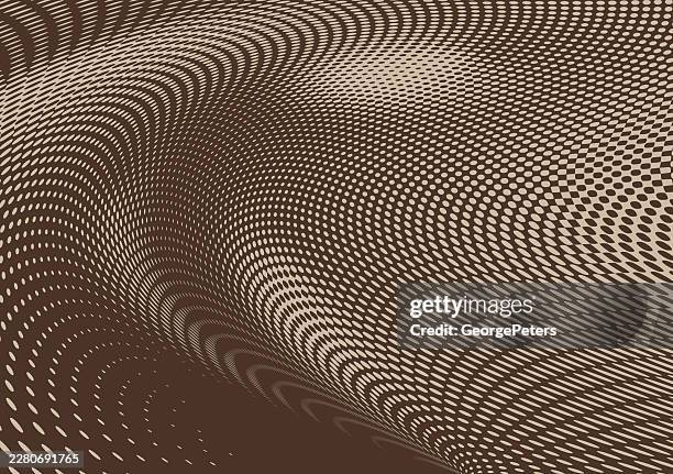 halftone swirl pattern abstract background - dramatic spotlight background stock illustrations