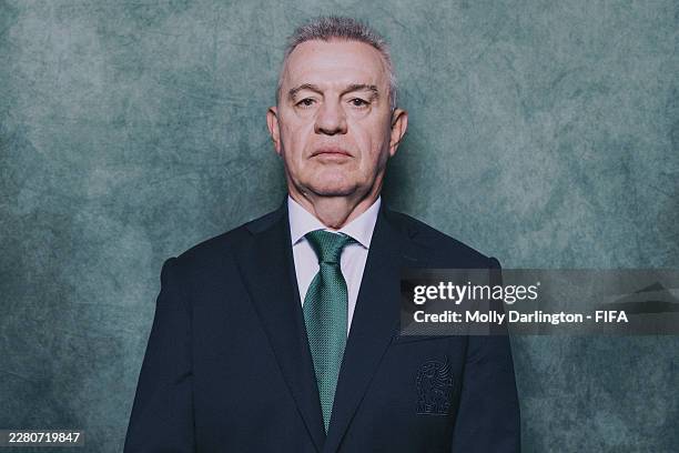 Javier Aguirre, Head Coach of Mexico, poses for a portrait during the official FIFA World Cup 2026 portrait session on June 07, 2026 in Mexico City,...