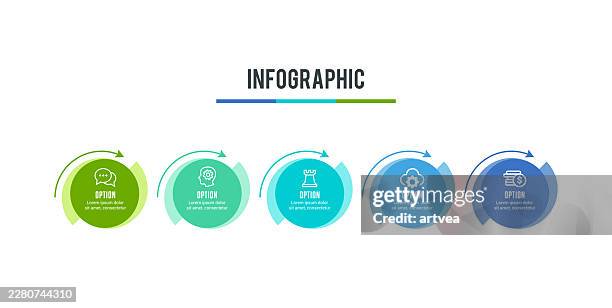 infographic elements, timelines - 7 step process stock illustrations