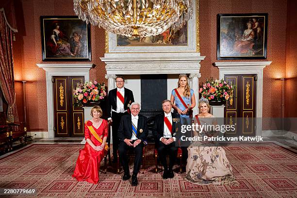 Elke Büdenbender, Prince Constantijn of The Netherlands, President Frank-Walter Steinmeier of Germany, King Willem-Alexander of The Netherlands,...