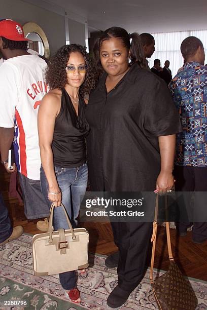 Jada Pinkett Smith and Sister Souljah during the 'Taking Back Responsibilty Hip Hop Summit' at the New York Hilton in New York City. 6/13/01 Photo by...