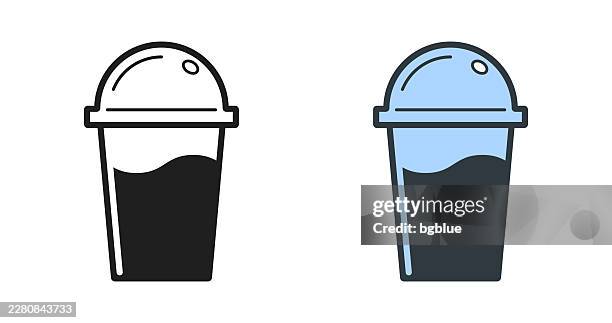cup with dome. icons for design - editable icon - shaking cocktail stock illustrations