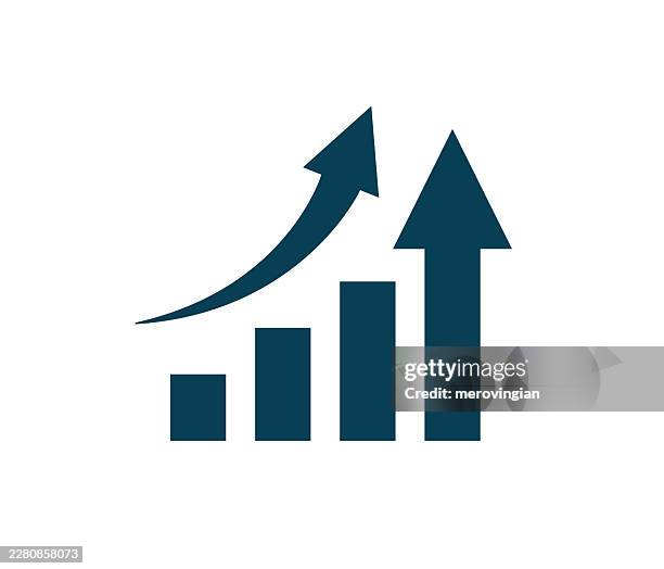 financial growth bar graph - bar graph icon stock illustrations
