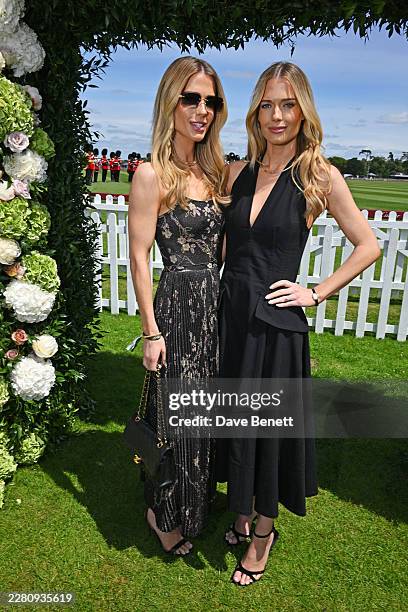 Lady Amelia Spencer and Lady Eliza Spencer attend the Cartier Queens Cup Polo 2026 at Guards Polo Club on June 14, 2026 in Egham, England.