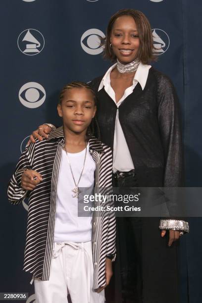 Lil' Bow Wow with his mother Teresa Caldwell backstage at the 43rd Annual Grammy Awards at Staples Center in Los Angeles Wednesday, Feb. 21, 2001....