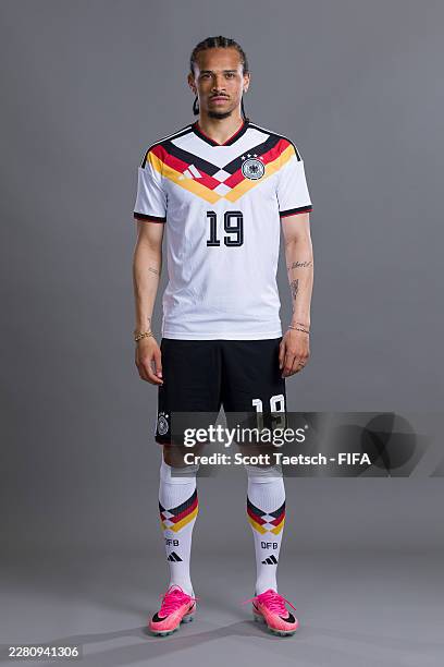 Leroy Sane of Germany poses for a portrait during the official FIFA World Cup 2026 portrait session on June 09, 2026 in Winston Salem, North Carolina.