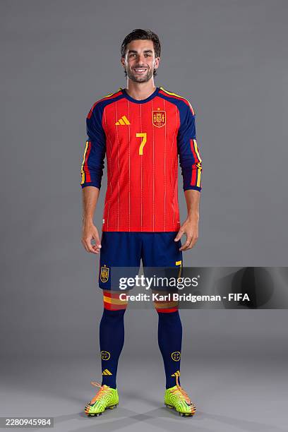 Ferran Torres of Spain poses for a portrait during the official FIFA World Cup 2026 portrait session on June 09, 2026 in Chattanooga, Tennessee.