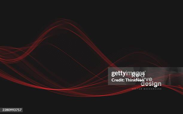 abstract shiny color red wave luxury background - presentation design stock illustrations