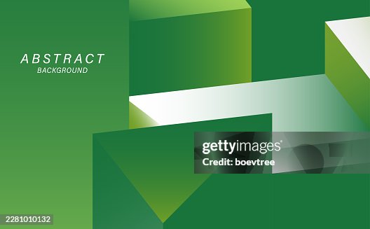 Abstract green gradient geometric cube structure patter poster background Abstract green gradient geometric cube structure patter poster background