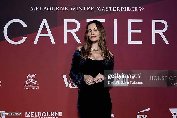 Phoebe Tonkin attends the opening night of the 2026 Melbourne Winter Masterpieces "Cartier" exhibition at NGV International on June 11, 2026 in...