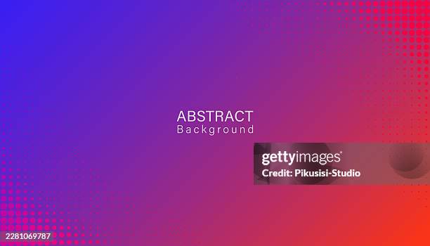 abstract modern purple, blue, and red gradient halftone background - pixel explosion stock illustrations