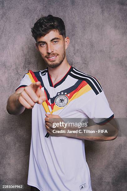 Kai Havertz of Germany poses for a portrait during the official FIFA World Cup 2026 portrait session on June 09, 2026 in Winston Salem, North...