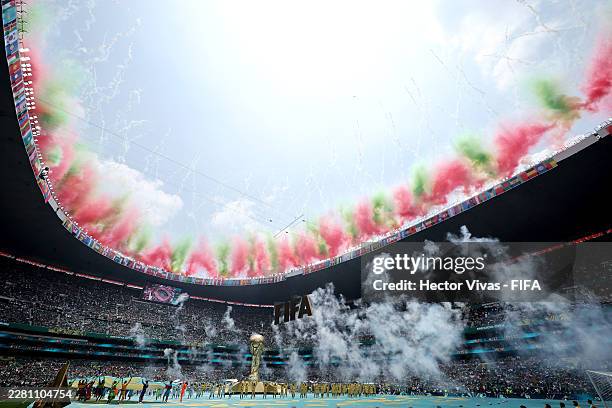 Fireworks display during the Opening Ceremony ahead of the FIFA World Cup 2026 Group A match between Mexico and South Africa at Mexico City Stadium...