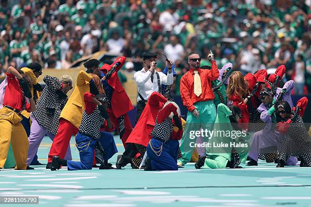 Performers dance during the Opening Ceremony ahead of the FIFA World Cup 2026 Group A match between Mexico and South Africa at Mexico City Stadium on...