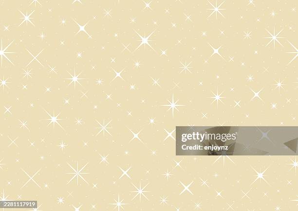 illustrations, cliparts, dessins animés et icônes de fond du motif des étoiles de noël - fond beige